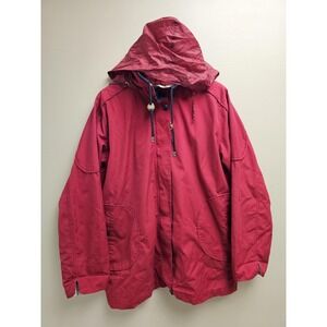 St Johns Bay Jacket Mens Large Hooded Outdoor Parka Utility Rain Coat Pockets